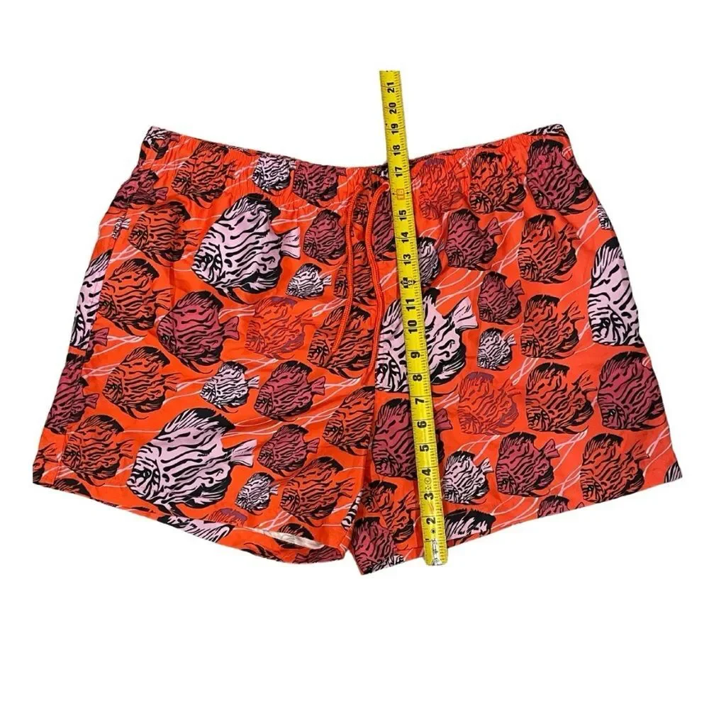 Sears Orange and Black Swim Trunks Classic Design